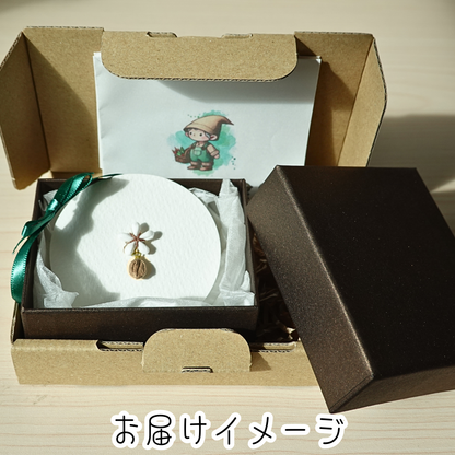 つまみ細工「コーヒーのピンバッジ」～にしみのおやさいクレヨン～【送料無料】