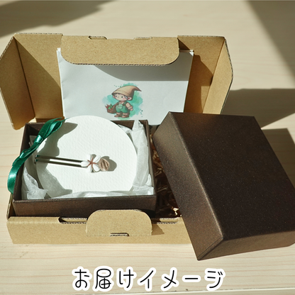 つまみ細工「コーヒーのネクタイピン」～にしみのおやさいクレヨン～【送料無料】